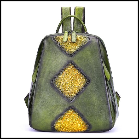 Floral Leather Mini Backpack Daypack Adjustable Straps Travel Casual Chic main image 3